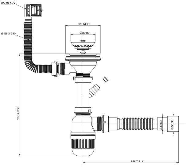 Сифон Bettoserb для мойки 3 1/2"